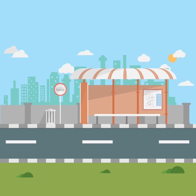 Examples of turnabouts and railroad crossings