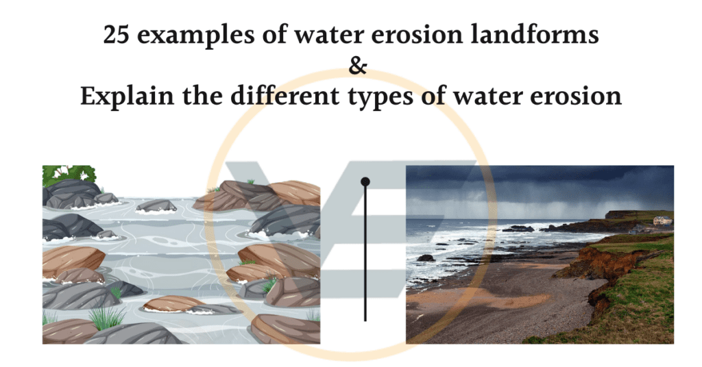 25 examples of water erosion landforms and explain the different types ...