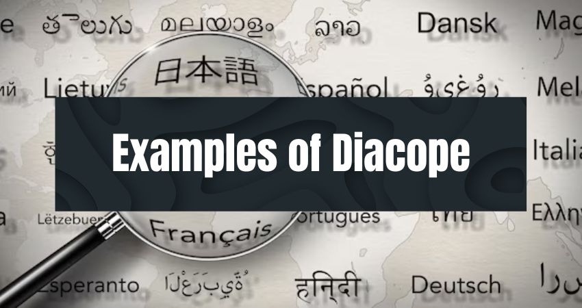 Examples of Diacope